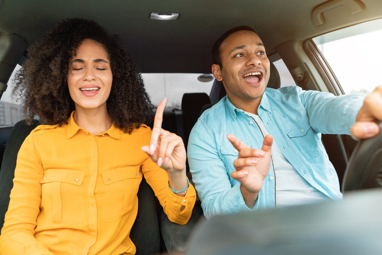singing in car