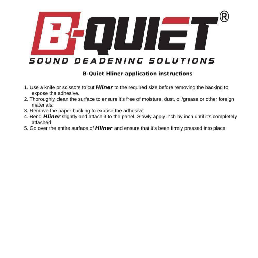 B-Quiet HLiner Heat and Sound Insulation 13.5SQ.FT - B-Quiet