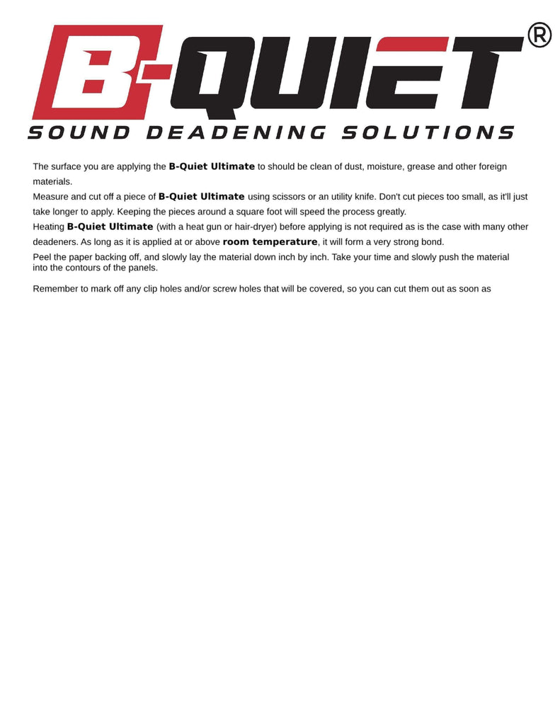 Ultimate Sound Deadener 50 Sq Ft Roll B Quiet   B Quiet Ultimateinstructions Sw Dd4259d8 4b21 4573 A758 25f70792afe2 1024x1024 